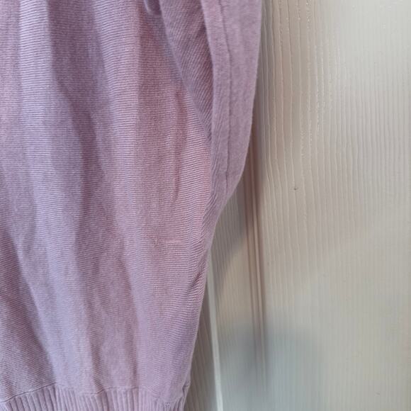 Wet Seal Y2K Pink V-Neck Long-Sleeve Fitted Layering Top Size XL Soft Preppy - Picture 9 of 9